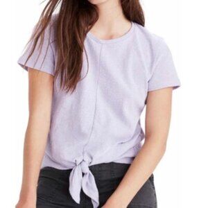 Madewell Texture & Thread Tie-Front Top – Lilac